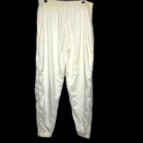 Mens Vintage 90s Nike‎ Swoosh Logo Windbreaker Track Pants White Semi-Opaque XXL - Picture 2 of 14